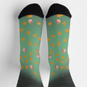 Chaussette Feuilles d'automne et Roses Durable Crew Sock (Haut)