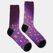 Chaussette Feuilles d'automne et Roses Durable Crew Sock (Droite)