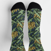 Chaussette Feuilles de bananes de la marine tropicale et bana (Haut)