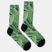 Chaussette Feuilles de bananes tropicales vertes (Droite)