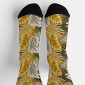 Chaussette Feuilles de palmiers, tropical, botanique, jungle, (Haut)