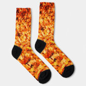 Chaussette Feuilles d'érable automnales orange doré (Droite)