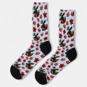Chaussette Feuilles d'érable rouge d'orignal  (Gauche)