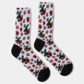 Chaussette Feuilles d'érable rouge d'orignal  (Droite)