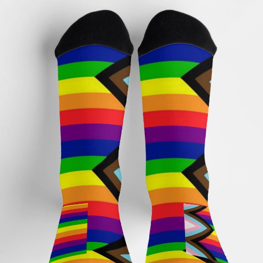 Chaussette Fierté de progrès LGBTQ+ (Haut)