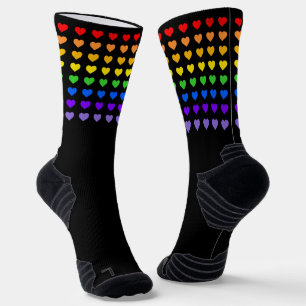 Chaussette Fierté des Coeurs Arc-en-ciel
