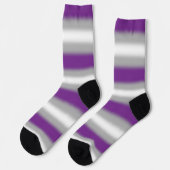 Chaussette Fierté Grise-sexuelle à Gradient (Gauche)
