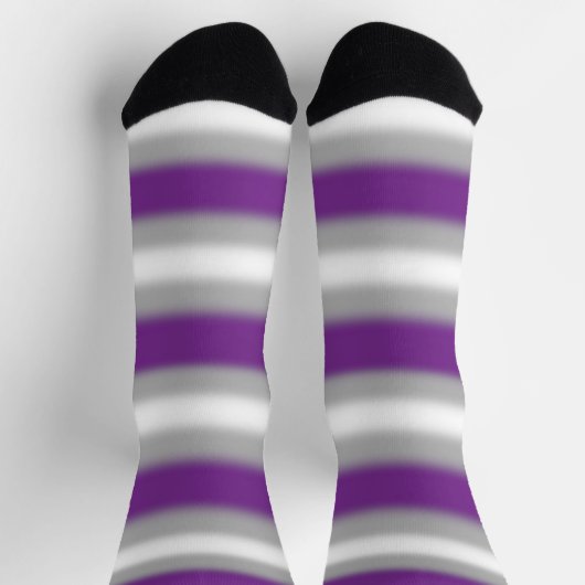 Chaussette Fierté Grise-sexuelle à Gradient (Haut)