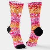 Chaussette Fierté lesbienne Sunset Squiggle (Angulaire)