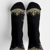 Chaussette Filigrané noir et or tombé (Haut)