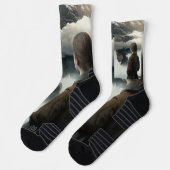 Chaussette Fille avec des nuages (Gauche)