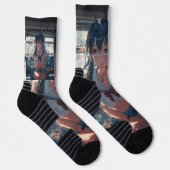 Chaussette Fille d'anime dans un train (Droite)