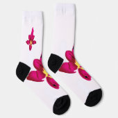 Chaussette Fille Design, Or Léger, Rouge Purplish (Droite)