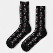 Chaussette Fille emo aux longs cheveux noirs (Gauche)