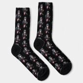 Chaussette Fille emo aux longs cheveux noirs (Droite)