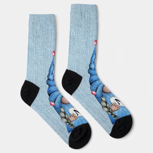 Chaussette Fille Gnome Denim (Droite)