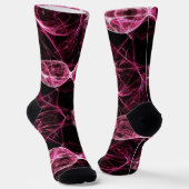 Chaussette Fille Punk Rock Rose Energy Waves (Angulaire)