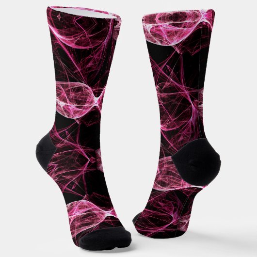 Chaussette Fille Punk Rock Rose Energy Waves (Angulaire)