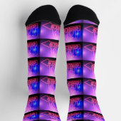 Chaussette Filles Rose Néon Panneau Thunder_Cove (Haut)