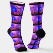 Chaussette Filles Rose Néon Panneau Thunder_Cove (Angulaire)