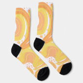 Chaussette Fils Orangés Et Jaunes Avec Points (Droite)