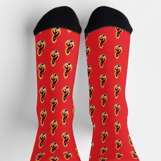 Chaussette Fire Notes Cool Conception musicale (Haut)