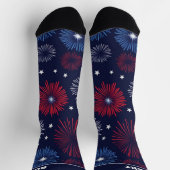 Chaussette Fireworks Rouge blanc et bleu 4 juillet (Haut)