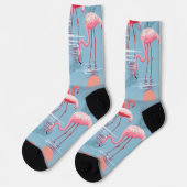 CHAUSSETTE FLAMANTS ROSES MOTIF 1 (Gauche)