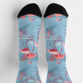 CHAUSSETTE FLAMANTS ROSES MOTIF 1 (Haut)