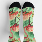 Chaussette Flamants roses roses vintages (Haut)