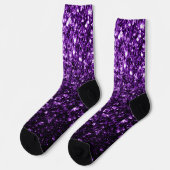 Chaussette Flamme de parties scintillant foncé violet brillan (Gauche)
