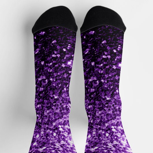 Chaussette Flamme de parties scintillant foncé violet brillan (Haut)