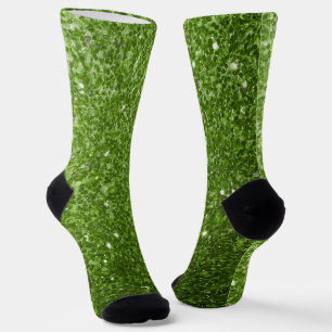 Chaussette Flamme de parties scintillant vert clair