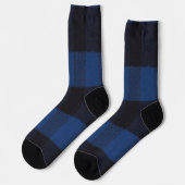 Chaussette Flannel Buffalo Plaid Blue lumberjack texture (Gauche)