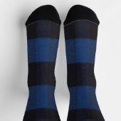 Chaussette Flannel Buffalo Plaid Blue lumberjack texture (Haut)