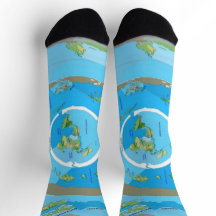 Flat Earth Map Socks
