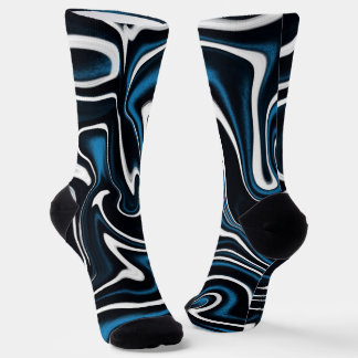 Chaussette Flèches bleues, noires et blanches