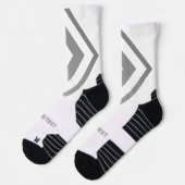 Chaussette Flèches droites avec ajout de texte imprimé super  (Gauche)