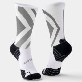 Chaussette Flèches Droites avec Ajouter Texte Imprimé Super S (Angulaire)