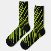 Chaussette Flèches en Lime vert et noir (Gauche)