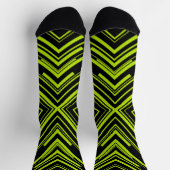 Chaussette Flèches en Lime vert et noir (Haut)