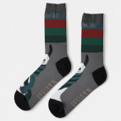 Chaussette « Fleece Navidad » Drôle Chic Drôle Gris Lama (Gauche)