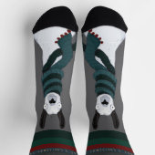 Chaussette « Fleece Navidad » Drôle Chic Drôle Gris Lama (Haut)