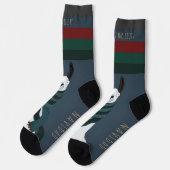 Chaussette « Fleece Navidad » Drôle de Llama Pun Bleu Gris Fe (Gauche)