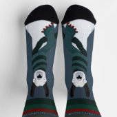 Chaussette « Fleece Navidad » Drôle de Llama Pun Bleu Gris Fe (Haut)