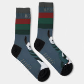 Chaussette « Fleece Navidad » Drôle de Llama Pun Bleu Gris Fe (Droite)