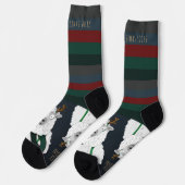 Chaussette “Fleece Navidad” Funny Festive Blue Sheep  (Gauche)