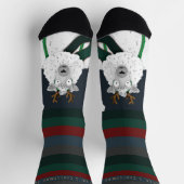Chaussette “Fleece Navidad” Funny Festive Blue Sheep  (Haut)