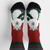 Chaussette “Fleece Navidad” Sheep Funny Fun Festive Red  (Haut)