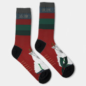 Chaussette “Fleece Navidad” Sheep Funny Fun Festive Red  (Droite)